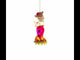 Pink-Dressed Cow with Wine Glass  Christmas Ornament