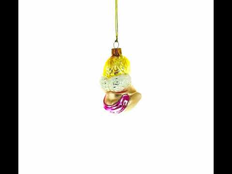 Baby Angel Mini Glass Christmas Ornament