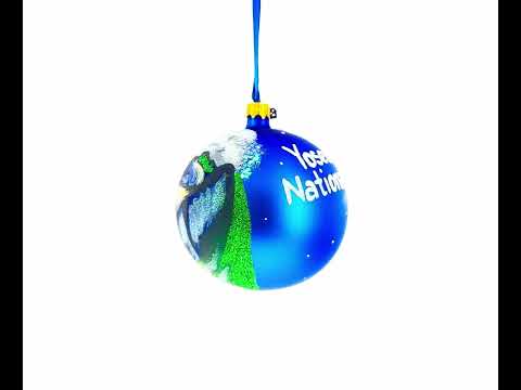 Yosemite National Park, Sierra Nevada California Glass Ball Christmas Ornament 4 Inches