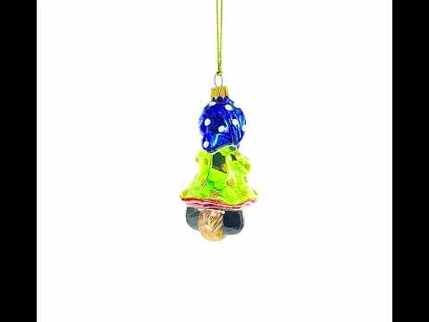 Baba Yaga Folk Tale Character Mini Glass Christmas Ornament