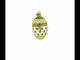 Gold Stars On Trellis Egg Glass Ornament 4 Inches