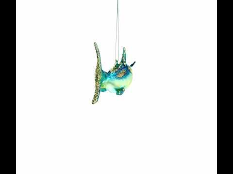 Majestic Marlin Fish Blown Glass Christmas Ornament