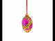 Jewels on Pink Glass Egg Ornament 4 Inches