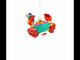 Cheerful Crab at Cocktail Party Glass Christmas Ornament