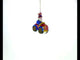 Uncle Sam Santa Driving a Car Blown Glass Christmas Ornament