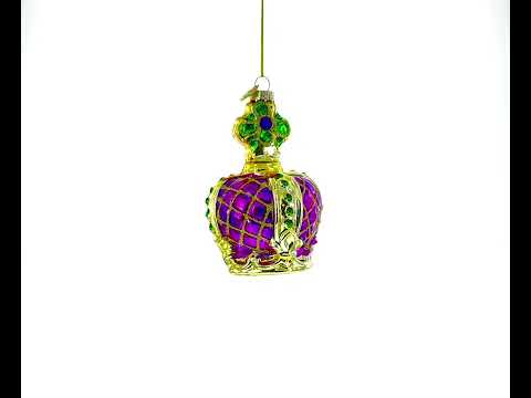 Royal Crown Regal Blown Glass Christmas Ornament