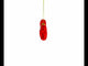 Red Bone Blown Glass Christmas Ornament