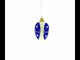 Blue On White Royal Egg Glass Ornament 4 Inches