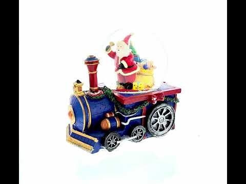 Santa's Train of Gifts Musical Water Snow Globe