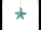 Blue Shiny Star "Piece" - Blown Glass Christmas Ornament