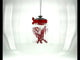 Festive Candy Cane Jar Blown Glass Christmas Ornament