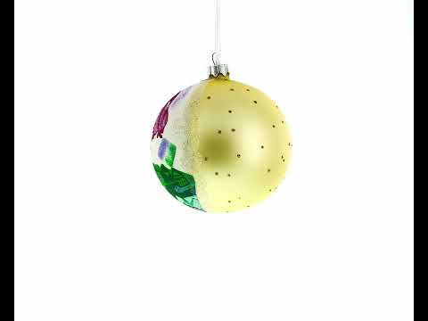 Marc Chagall's 1917 'The Promenade' Masterpiece Blown Glass Ball Christmas Ornament 4 Inches