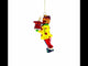 Whimsical Magician Clown Rabbit in a Hat Trick Blown Glass Christmas Ornament