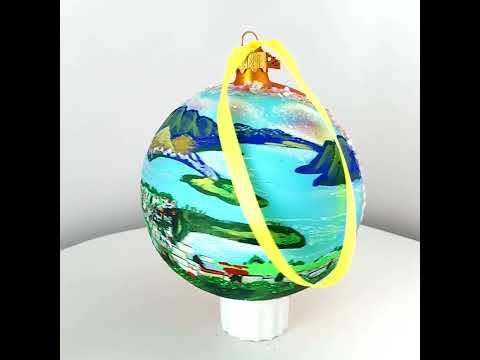 Queenstown, New Zealand Glass Ball Christmas Ornament 4 Inches