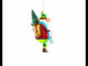 Whimsical Mouse Carrying Lantern Glass Christmas Ornament