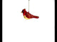 Red Cardinal Bird Blown Glass Christmas Ornament