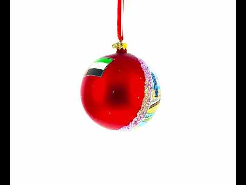 Burj Khalifa, Dubai, United Arab Emirates Glass Ball Christmas Ornament 4 Inches