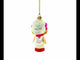 Toddler Girl With Pacifier Mini Glass Christmas Ornament