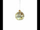 Jeweled Golden Chandelier on Silver Glass Ball Christmas Ornament 3.25 Inches