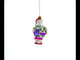 Santa Lounging in a Unicorn Floatie Glass Christmas Ornament