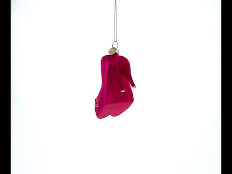 Chic Pink High Heels Blown Glass Christmas Ornament