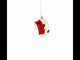 Strawberry Yogurt Blown Glass Christmas Ornament