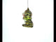 Cat with Sparkling Collar Blown Glass Christmas Ornament