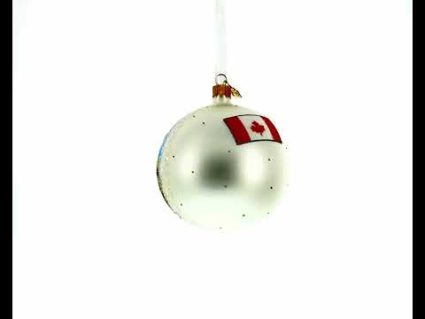 Adorno navideño con bola de cristal del Viejo Quebec, ciudad de Quebec, Canadá, 4 pulgadas