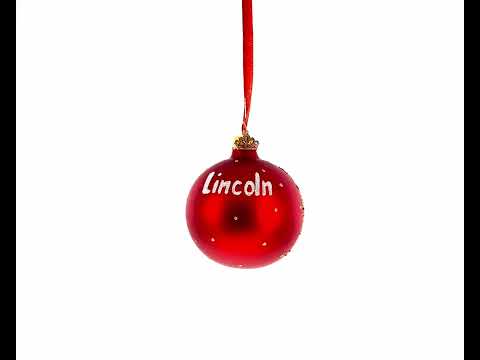 Nebraska State Capitol,  Lincoln, Nebraska, USA Glass Ball Christmas Ornament 3.25 Inches