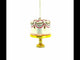 Pearl-Adorned Celebration Cake Glass Christmas Ornament