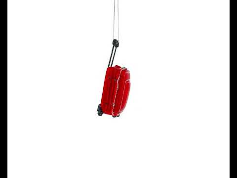 Jetsetter's Dream: Vintage Red Luggage - Blown Glass Christmas Ornament