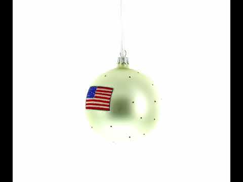 Republican Elephant Glass Ball Christmas Ornament 4 Inches