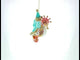 Santa Riding Seahorse Blown Glass Christmas Ornament