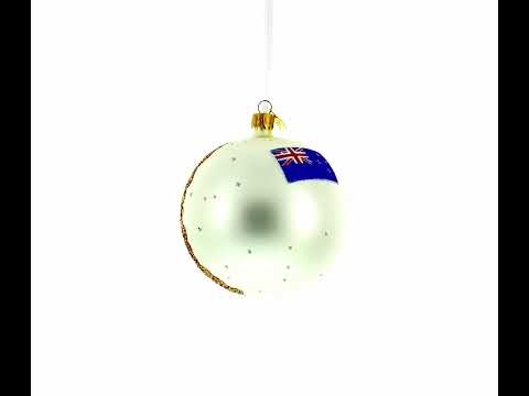 Sky Tower, Auckland, New Zealand Glass Ball Christmas Ornament 4 Inches