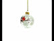 Red-breasted Black Bird Blown Glass Ball Christmas Ornament 3.25 Inches