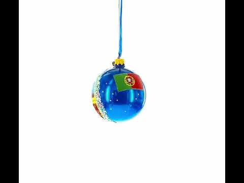 Alfama, Lisbon, Portugal Glass Ball Christmas Ornament 3.25 Inches