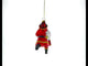 Dapper Fireman Santa with Extinguisher Blown Glass Christmas Ornament