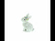 Floral-Adorned White Bunny: Elegant Decorative Figurine