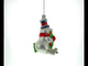 Saludos a las fiestas: Bartender muñeco de nieve - Adorno navideño de vidrio soplado