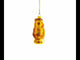 Hamster with Wheat Mini Glass Christmas Ornament