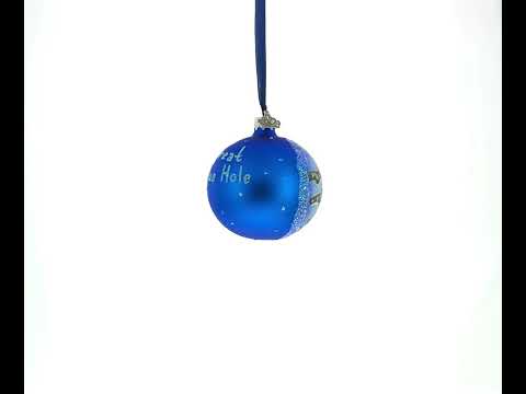 El gran agujero azul, adorno navideño de bola de cristal de Belice, 3,25 pulgadas
