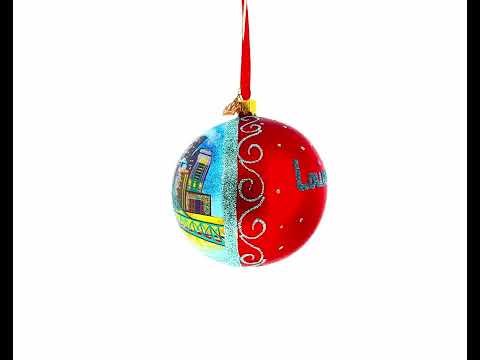 Louisville, Kentucky, USA Glass Ball Christmas Ornament 4 Inches