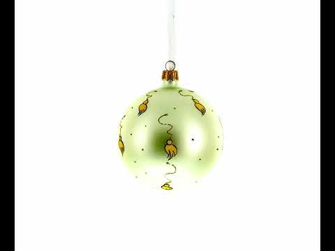 Cap and Tassel Commemorative Blown Glass Ball Christmas Ornament 4 Inches.