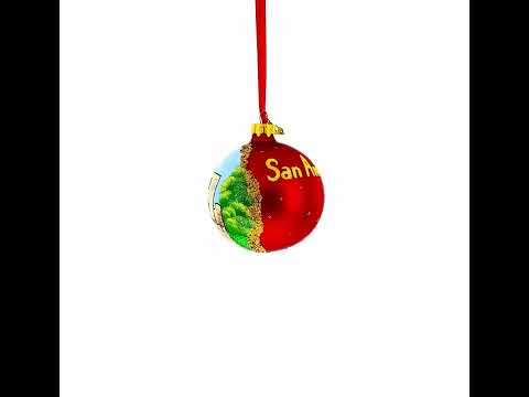 The Alamo, San Antonio, Texas Glass Ball Christmas Ornament 3.25 Inches