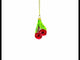 Juicy Cherries Mini Glass Christmas Ornament