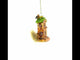 Birds and Squirrel at Birdfeeder Glass Christmas Ornament