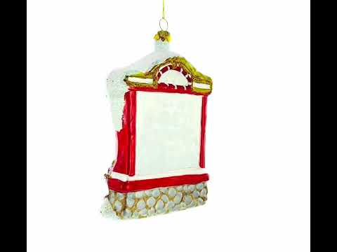 Winter Wonderland Toy House Blown Glass Christmas Ornament