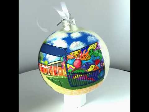 Wynwood Walls, Miami, Florida Glass Ball Christmas Ornament 4 Inches