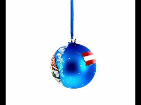 Old City Riga (Vecriga), Riga, Latvia Glass Ball Christmas Ornament 4 Inches