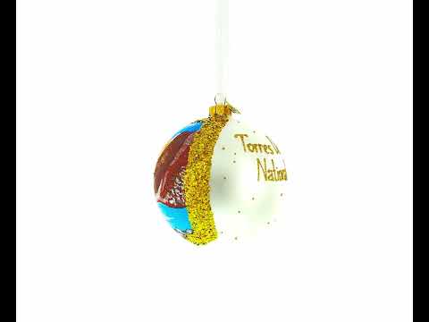 Torres del Paine National Park, Chile Glass Christmas Ornament